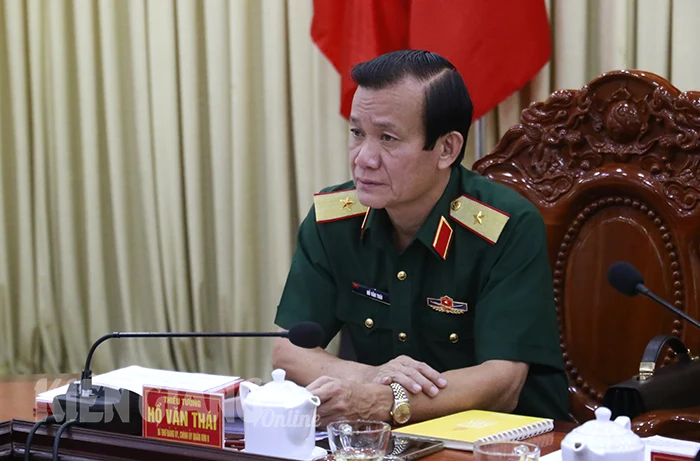 Chính ủy Quân khu 9 dự, chỉ đạo hội nghị Đảng ủy Quân sự tỉnh Kiên Giang